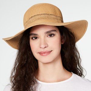 INC Lace-Insert Floppy Hat Adjustable fit band